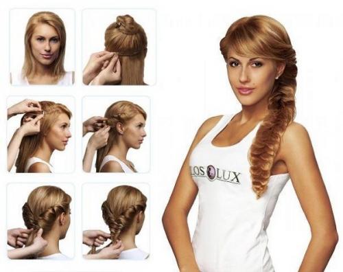 Прически с накладными волосами в домашних условиях. Прически с накладными прядями