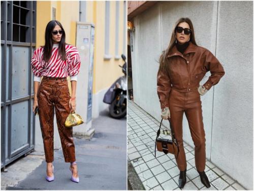 С чем носить широкие кожаные брюки. С чем носить женские кожаные брюки в 2022 году