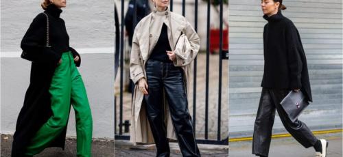 С чем носить широкие кожаные брюки. С чем носить женские кожаные брюки в 2022 году