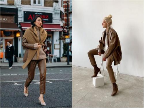 С чем носить широкие кожаные брюки. С чем носить женские кожаные брюки в 2022 году