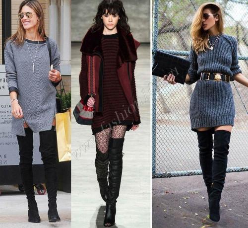 С чем нельзя носить ботфорты. Обзор стильных образов, с чем можно носить ботфорты и как правильно сочетать с одеждой