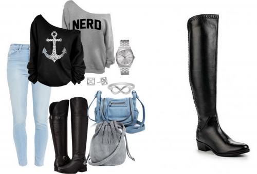 С чем носить ботфорты не рекомендуется. Как носить ботфорты