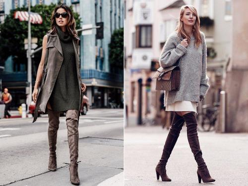 С чем нельзя носить ботфорты. Обзор стильных образов, с чем можно носить ботфорты и как правильно сочетать с одеждой