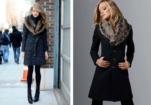 C чем можно носить зимнее пальто с мехом и без. Пальто с меховым воротником или с чем носить зимнее пальто с мехом