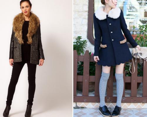 C чем можно носить зимнее пальто с мехом и без. Пальто с меховым воротником или с чем носить зимнее пальто с мехом