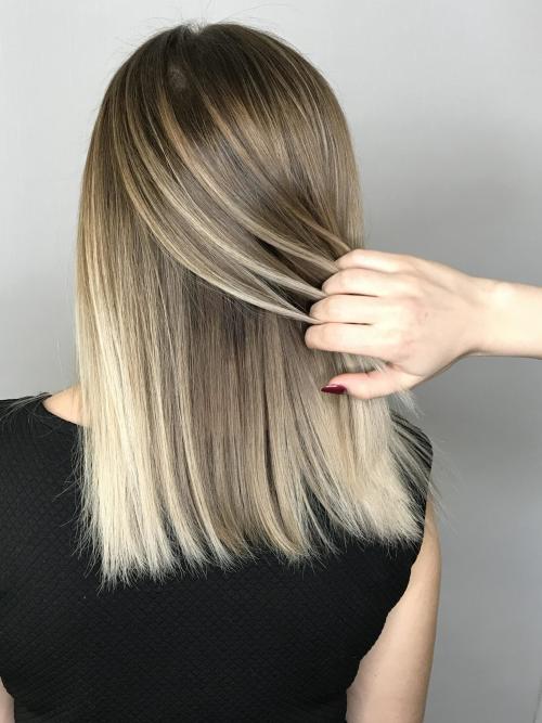 Прически с мелированием на средние. Модные мелирования 2020 на волосы средней длины