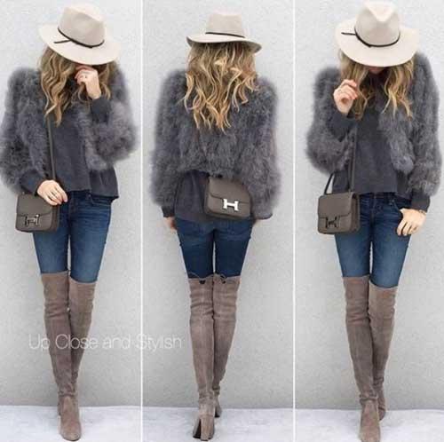 С какими вещами носить ботфорты, чтобы не выглядеть вульгарно? Образы