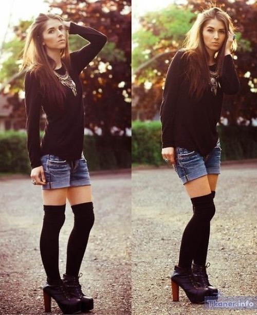 С чем носить высокие гольфы. С чем носить гольфы 18