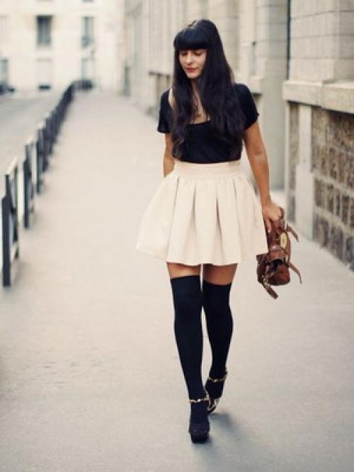 С чем носить высокие гольфы. С чем носить гольфы 10