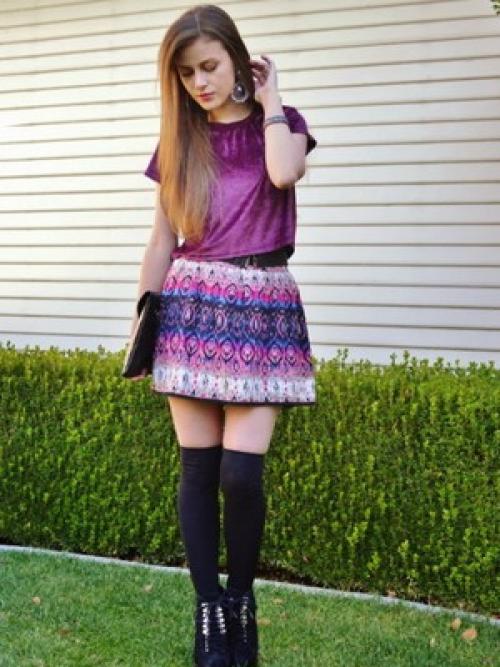 С чем носить высокие гольфы. С чем носить гольфы 06