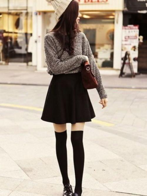 С чем носить высокие гольфы. С чем носить гольфы 05