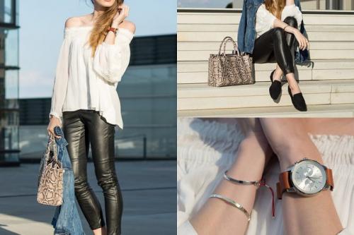 Кожаные леггинсы 2021. Модные зимние образы с кожаными леггинсами