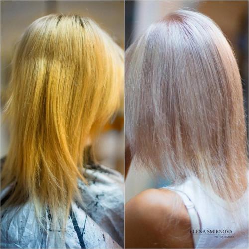 Чем покрасить обесцвеченные желтые волосы. Убрать желтизну после окрашивания