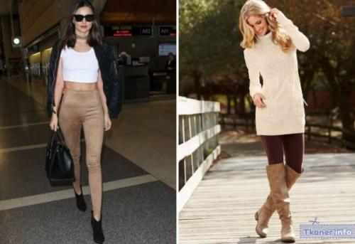 Замшевые брюки с кожаными.. Как стильно носить кожаные брюки: 6 крутых советов  12