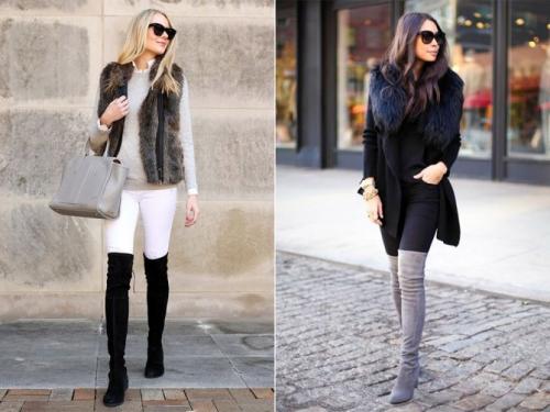 С чем носить ботфорты на каблуке 2021. С чем носить ботфорты без каблука