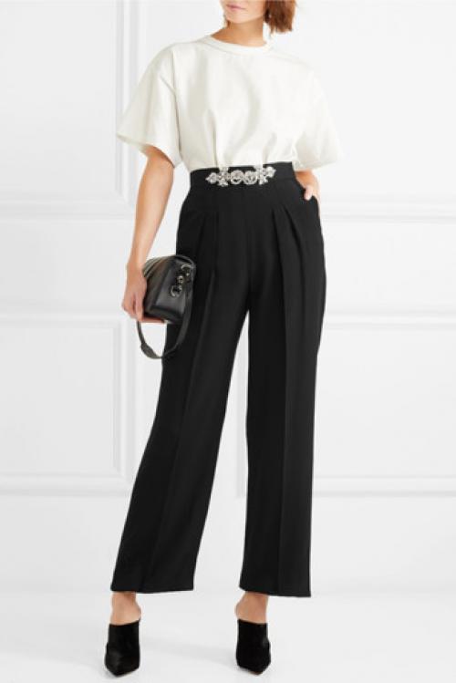 Брюки с завышенной талией клеш. Кому идут брюки с высокой талией