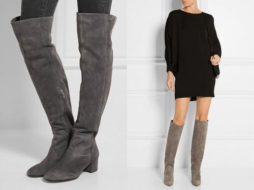 С чем носить замшевые сапоги и ботинки. Разнообразие моделей 04