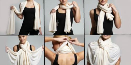 Как завязать палантин треугольником. Как красиво завязать палантин на голове и шее разными способами: фото и видео пошагово