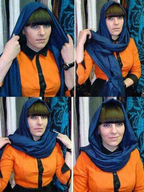 Как завязывать палантин на голову. Как носить палантин на голове с курткой