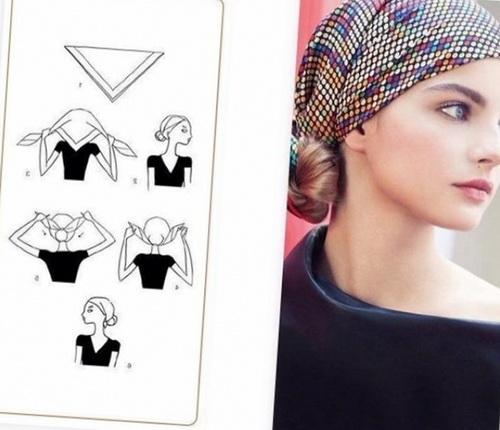 Как повязать платок на голову зимой. Как завязать красиво платок зимой на голову