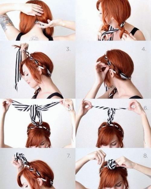 Как завязать шарф на голову в стиле хиппи. Аксессуар для волос