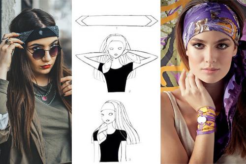 Пошаговая инструкция: как красиво завязать шарф на голове 07