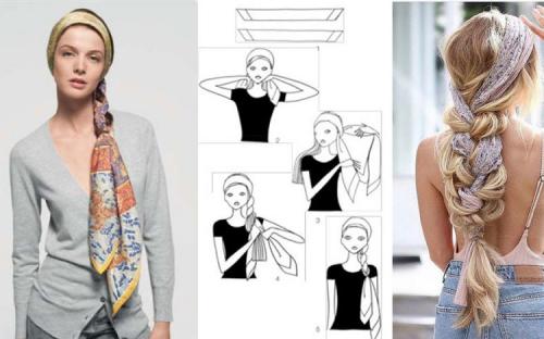 Пошаговая инструкция: как красиво завязать шарф на голове 09