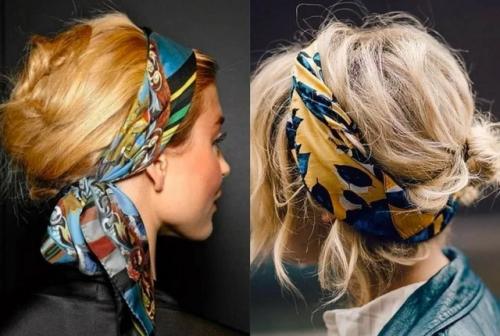 Как завязать шарф на голову в стиле хиппи. Аксессуар для волос
