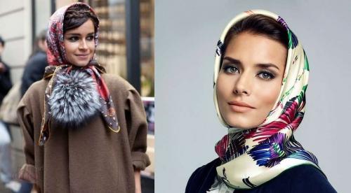 Как выбрать и красиво завязать палантин на голову. Как завязать палантин на голове зимой 19