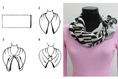 Какие основные узлы для завязывания шарфа на голову существуют. Как завязать красивый шарф — 10 наглядных способов, которые можно использовать в реальной жизни