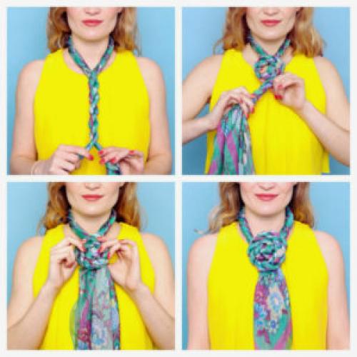 Как завязать палантин пошагово. Как завязать палантин на шее разными способами