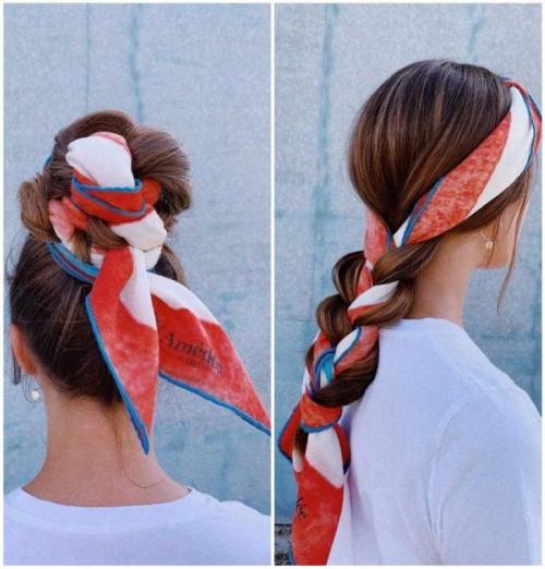 Как Красиво Завязать Квадратный Шарф на Голову: Пошаговое Руководство 08
