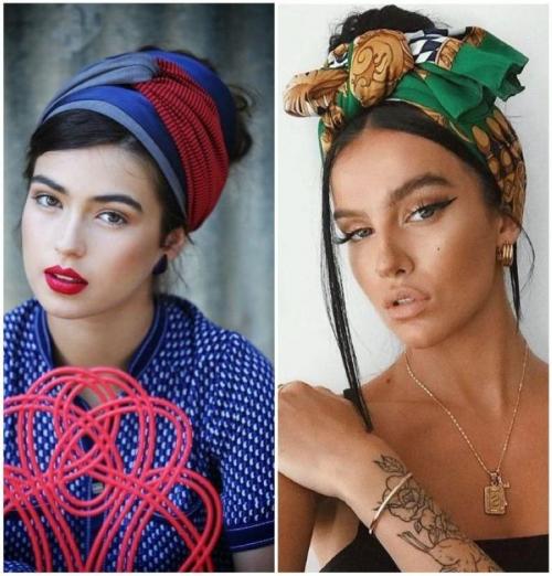 Как Красиво Завязать Квадратный Шарф на Голову: Пошаговое Руководство 07