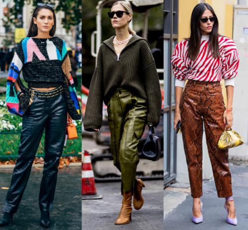 С чем носить Кожаные брюки в 2021. Хит! 2021 Кожаные брюки: купить и носить! 12