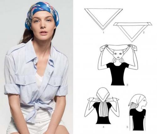 Как завязать платок на голову. Как красиво завязать платок на голове