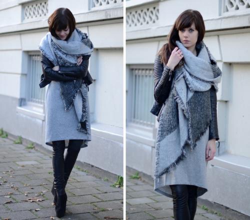 Как красиво завязать большой платок на шее. Как носить большой платок — 10 способов и 100 фото