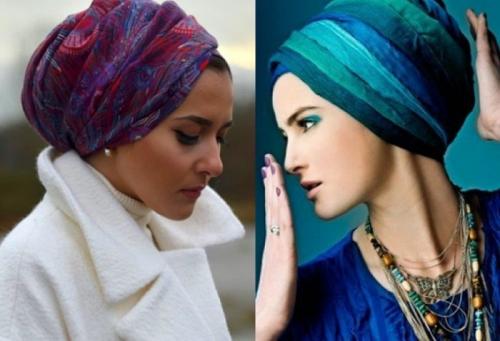 Как завязывать палантин на голову. Как завязать палантин