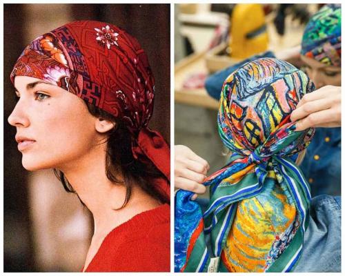Модные платки 2023 года. Платок на голову: все способы осень/зима 2022/2023