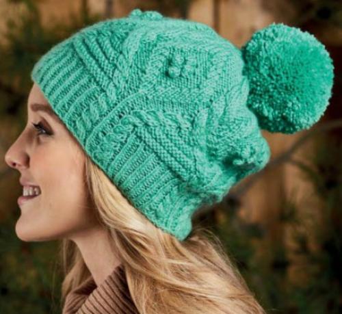 Вязание спицами шапки зимние женские. Шапка спицами, подборка