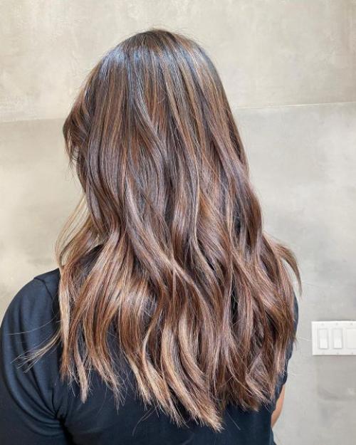 Какие цветовые оттенки подходят лучше всего для мелирования темных коротких волос. 61 идея мелирования для коричневых волос