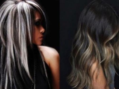 Светлая челка темные волосы. Кому подходит? 10