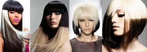 Светлая челка темные волосы. Кому подходит? 19