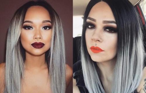 Светлая челка темные волосы. Кому подходит? 08