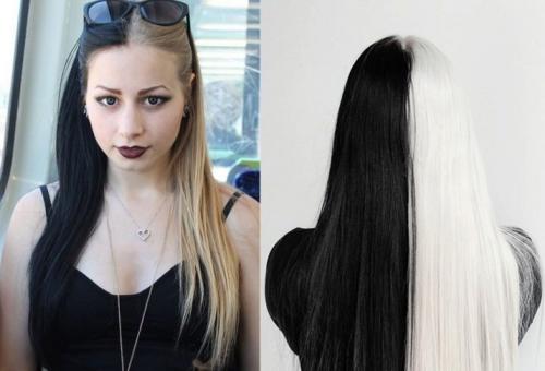 Светлая челка темные волосы. Кому подходит? 20