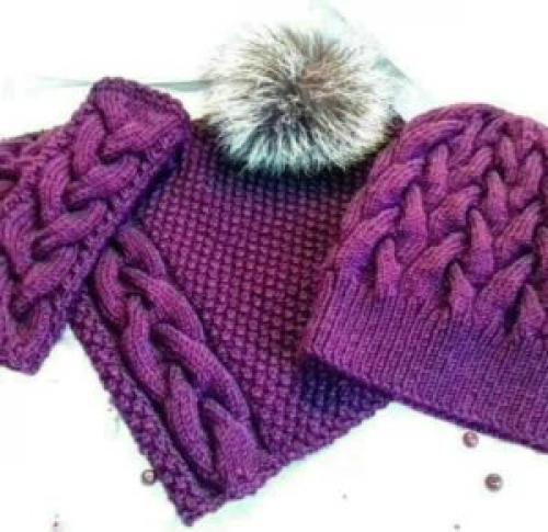 Как связать объемную шапку спицами для женщины. Объемная шапка спицами