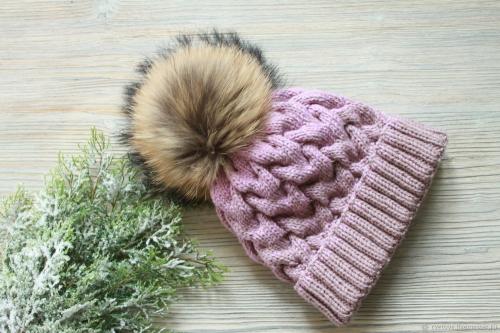 Как связать объемную шапку спицами для женщины. Объемная шапка спицами