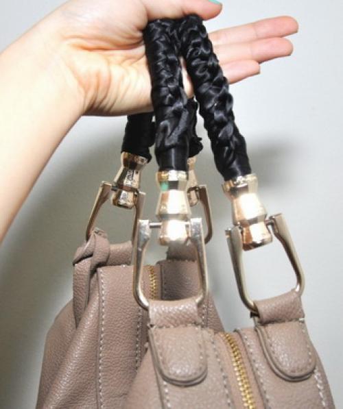 Декор старой кожаной сумки. Аппликация 25