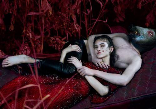 Where The Wild Roses Grow: грета варлез и грифон о'ши в фотосессии Джеффа барка для Flair Magazine December 2015. 05