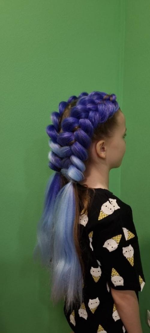 Причёски, локонын, косы с канекалоном. 03