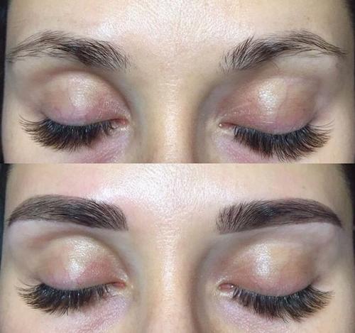 Наращивание 2 Д объёма у начинающего мастера коррекция окрашивание бровей краской (Refectocil) 1000? 08